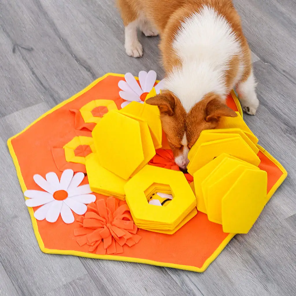 Pet Dog Snuffle Mat Nose Smell Training Sniffing Pad Dog Puzzle Toy Slow Feeding Bowl Food Dispenser Carpet Washable 60x70cm