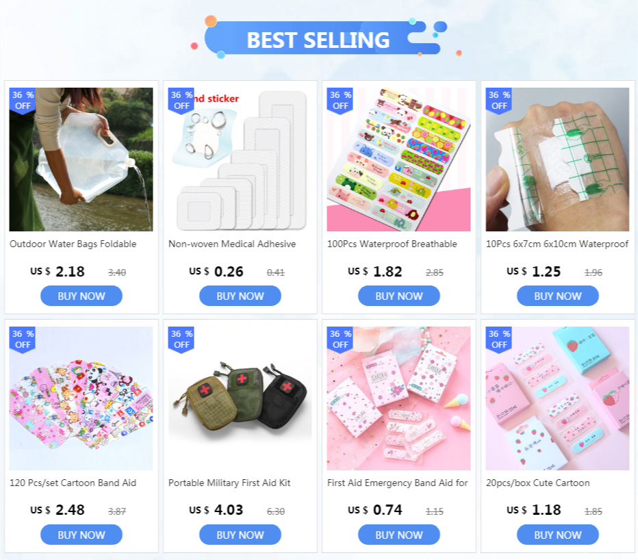 160pcs/lot  band aid Transparent Waterproof Breathable Adhesive Bandage First Aid Emergency Kit