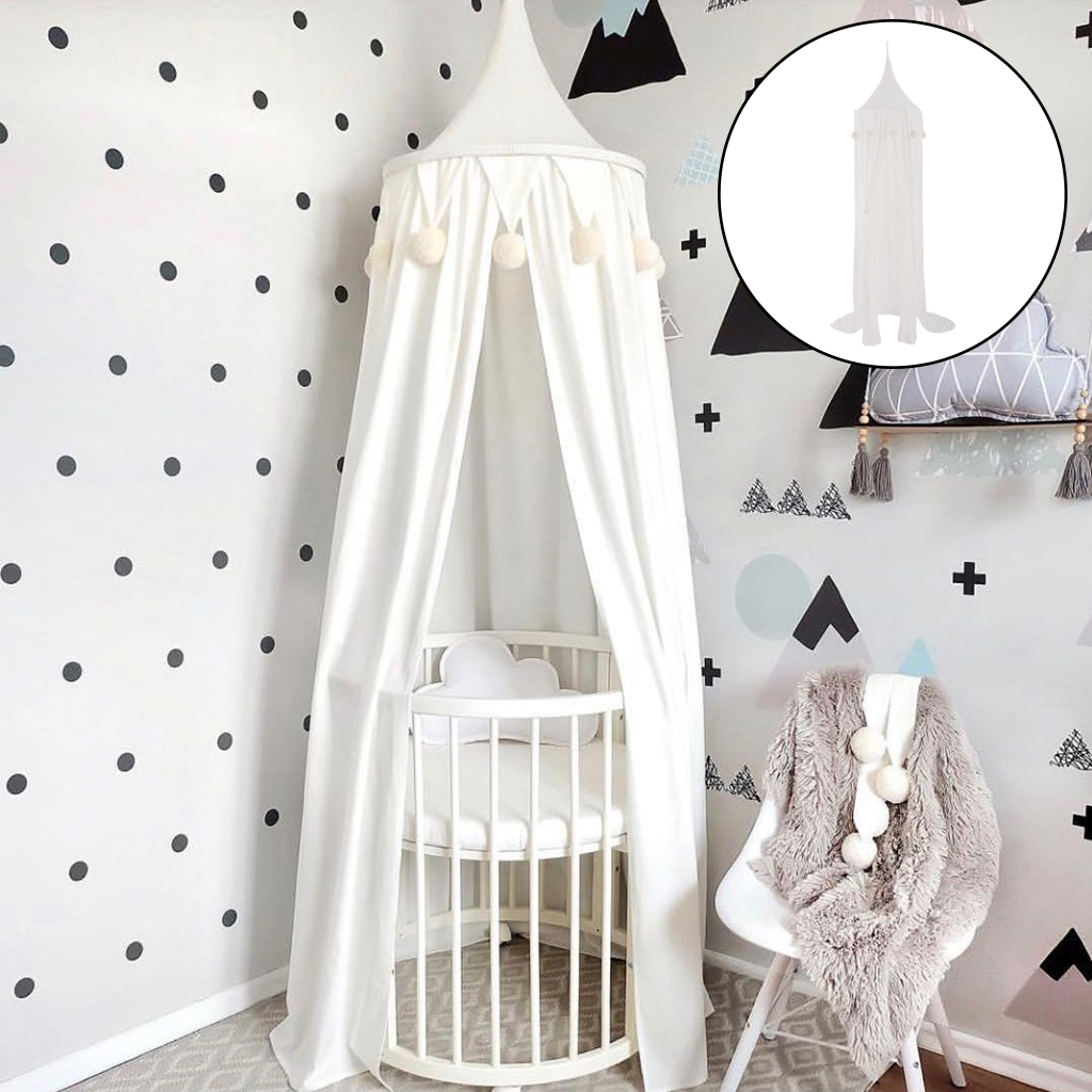 Baby Bed Canopy Mosquito Net Crib Netting Tent Curtains Tent Curtain Bedding Round Dome Tent Room Hanging Decor