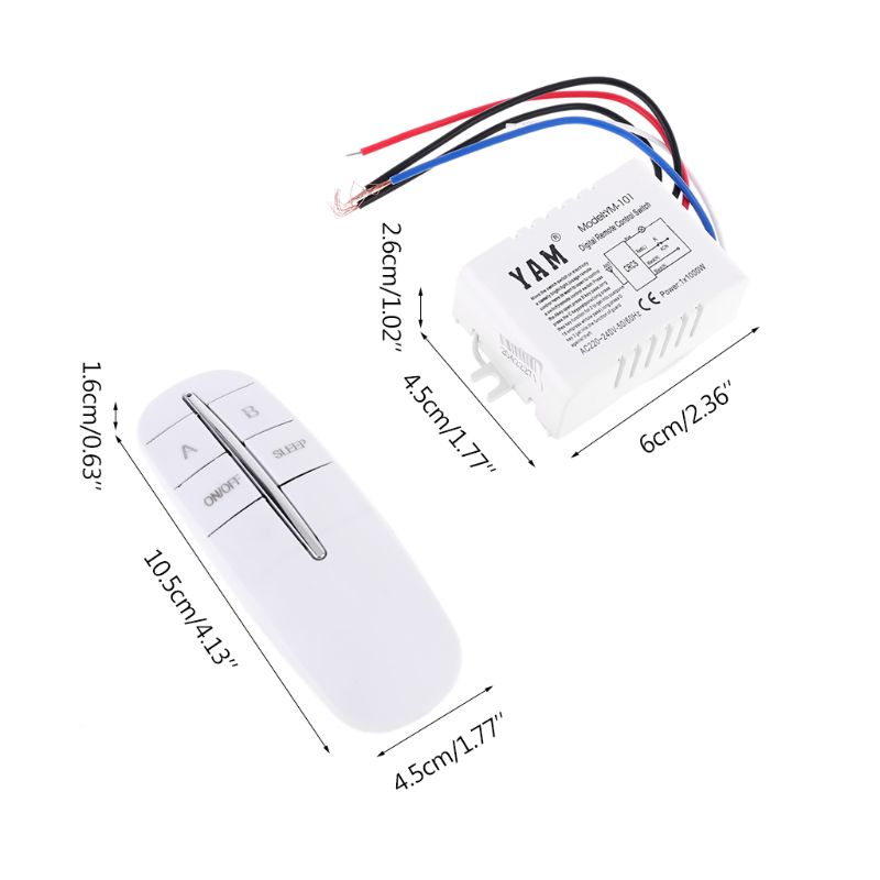 Description Picture 6 of item220V Wireless Digital Remote Control Switch ON/OFF Lamp Light Wall Remote Switch