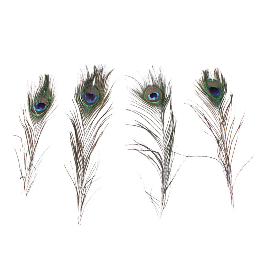 UK_ EG_ 10X QUALITY GIFTS DIY PEACOCK EYE TAIL FEATHER FOR MASQUERADE DECORATION 