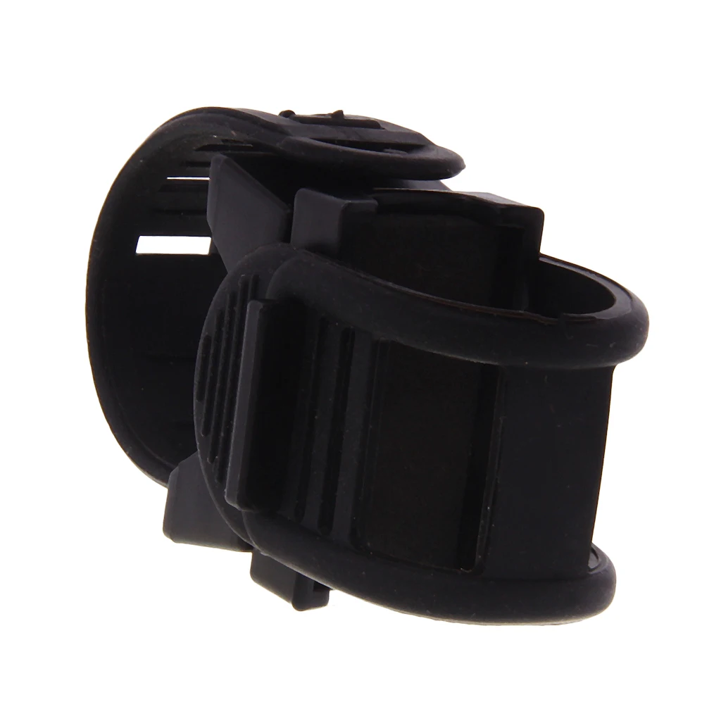 360 Bike Cycling Bicycle LED Flashlight Torch Mount Holder Clamp Rubber Clip