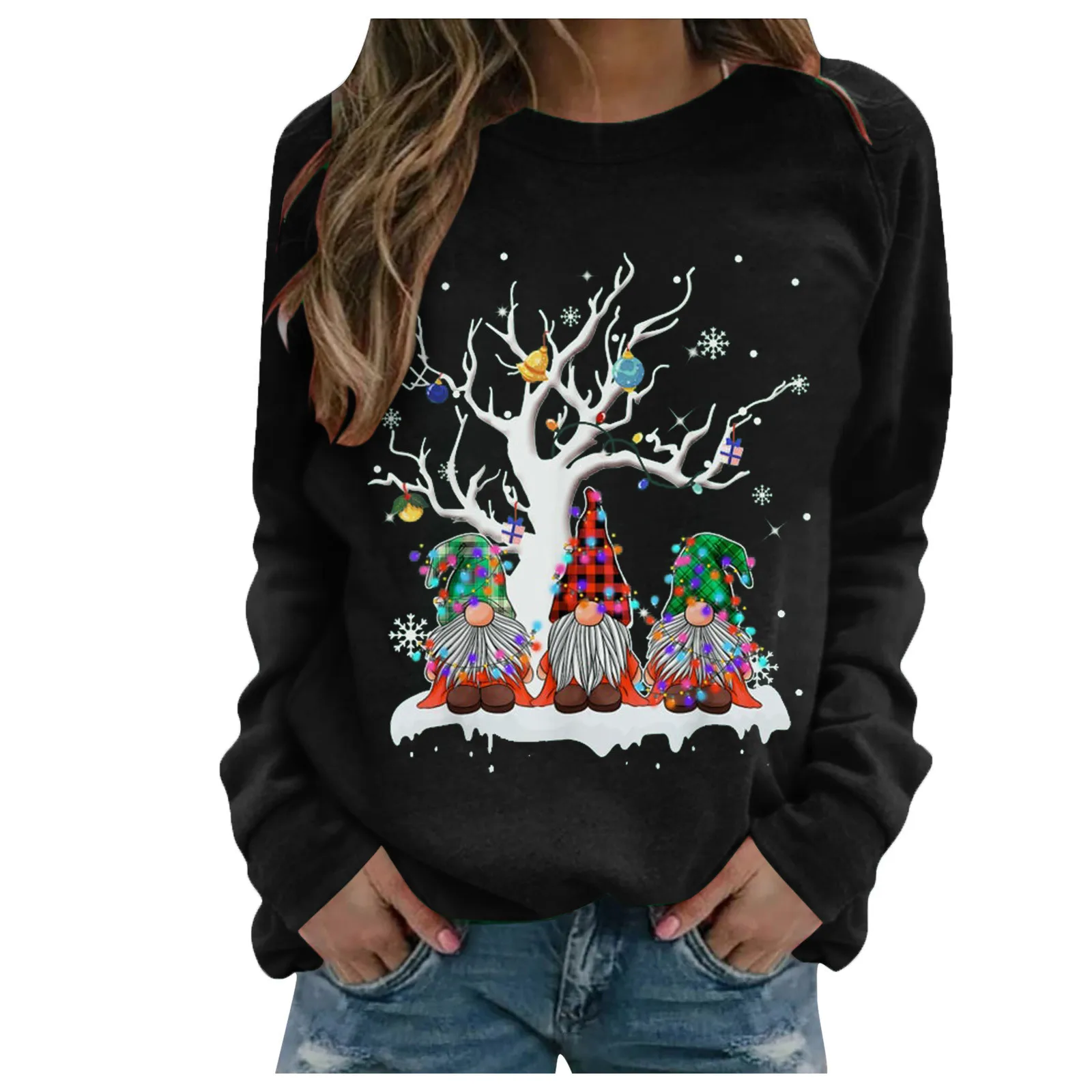 Christmas Women Printed Sweatshirt for leisure, party, Street wear, daily wear, makes you charming and fashionable