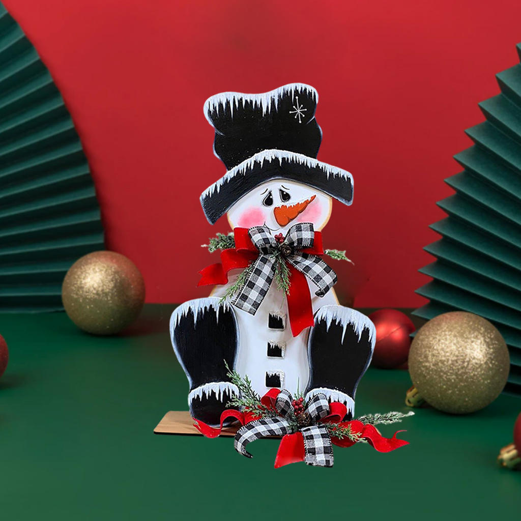 Santa Claus Figurines Collectible Figurine Christmas Snowman Ornament for Navidad Fireplace