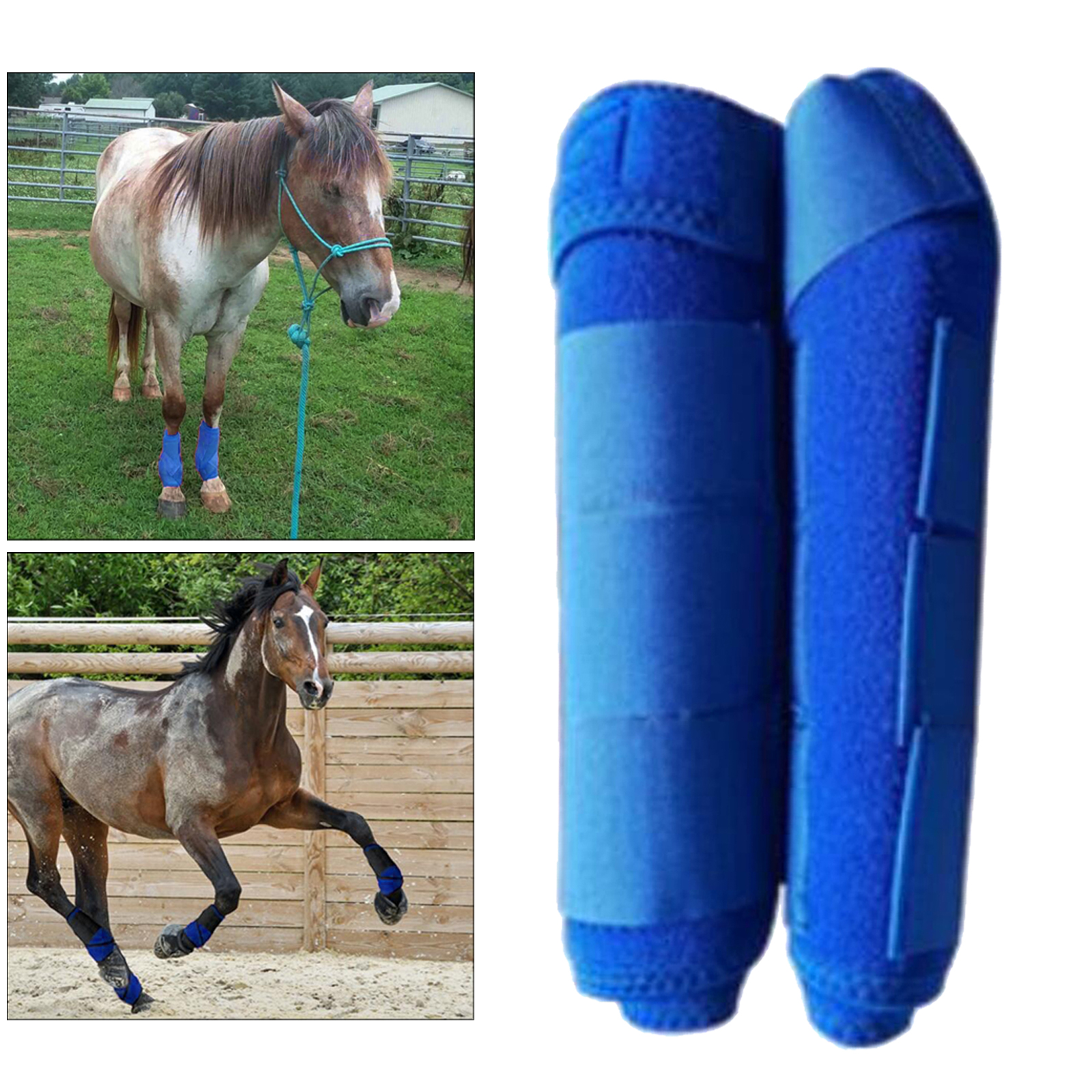 Horse Boots Equestrian Front Hind Tendon Boot Leg Protection, Horse Pony Jumping Boot Leg Protective Absorbing Breathable Boots
