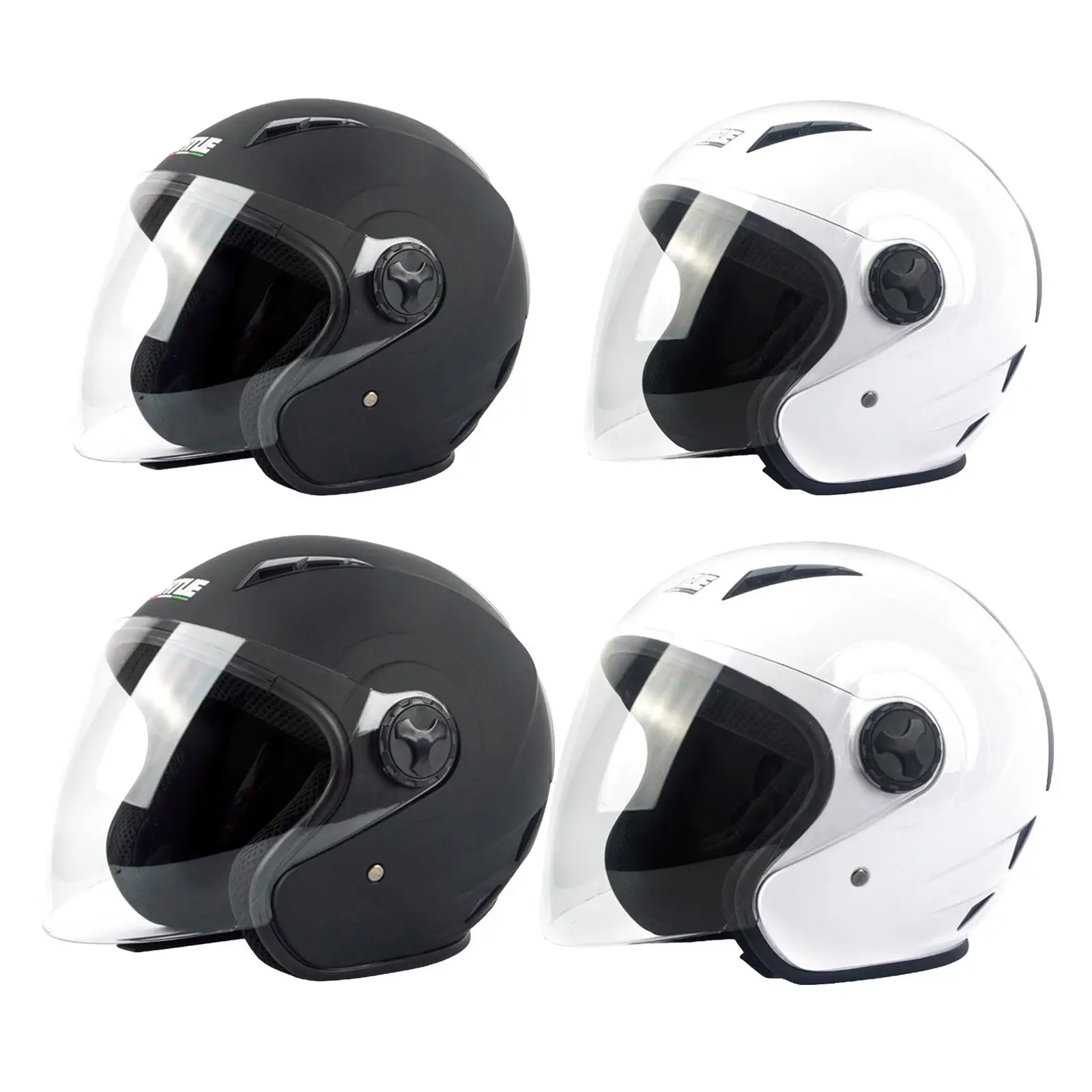 Motorcycle Helmets Electric Bicycle Helmet Open Face Clear Lens Visors Men Women Summer Scooter Motorbike Moto Bike Helmet