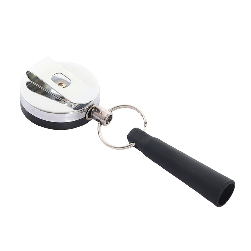 Telescopic Anti-Theft Wire Rope Pen Loop Holder Cap Reel Buckle Belt Clip