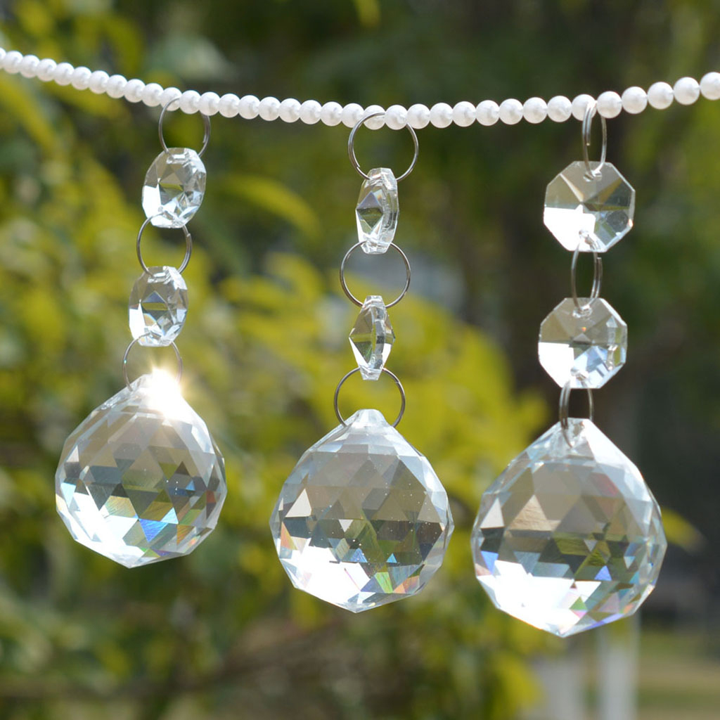 20 Pieces Clear Crystal Chandelier Prisms Pendants Balls ing Pendant