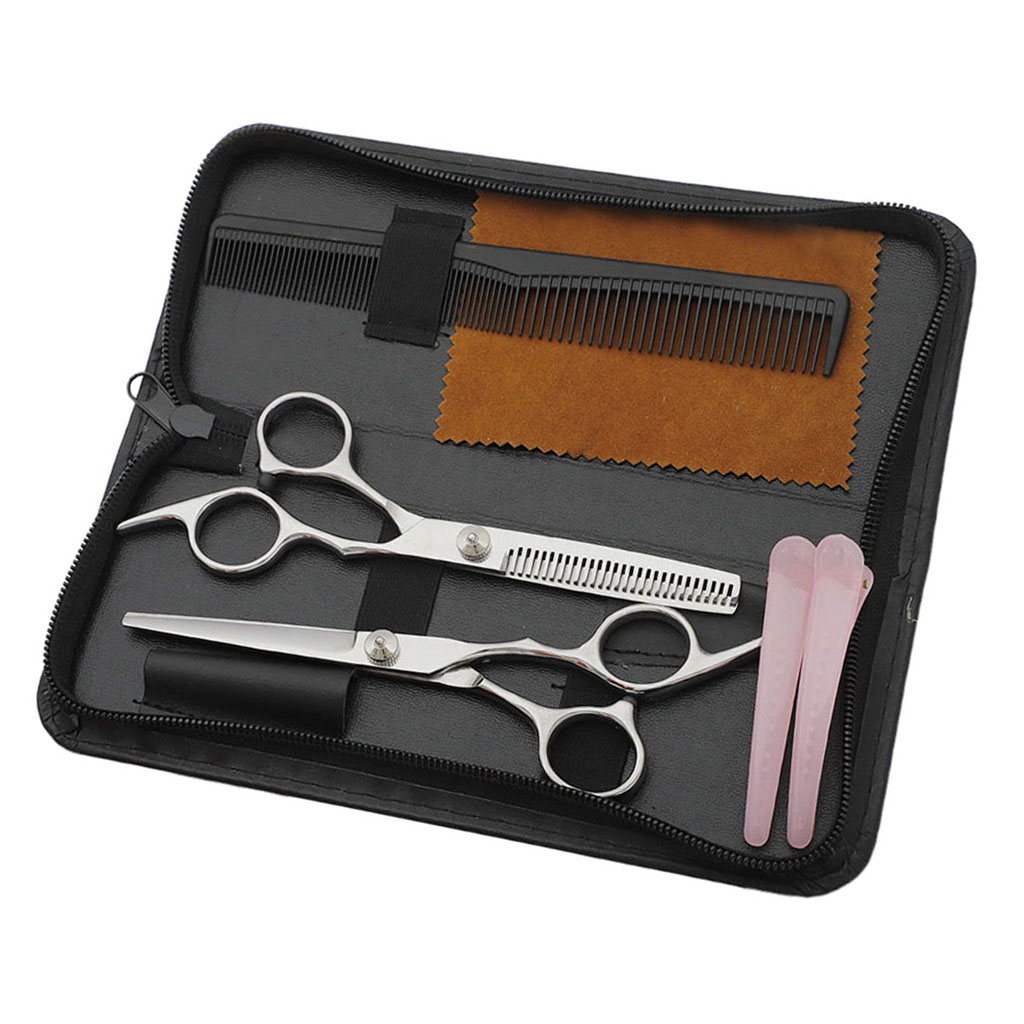 8Pc Professional Salon Hair Cutting Scissors Thinner Barber Shears  Kit