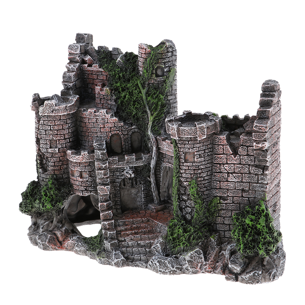 Castles Aquarium Decorations Resin Castle Villa Ornaments Fish Tank Aquarium Accessories