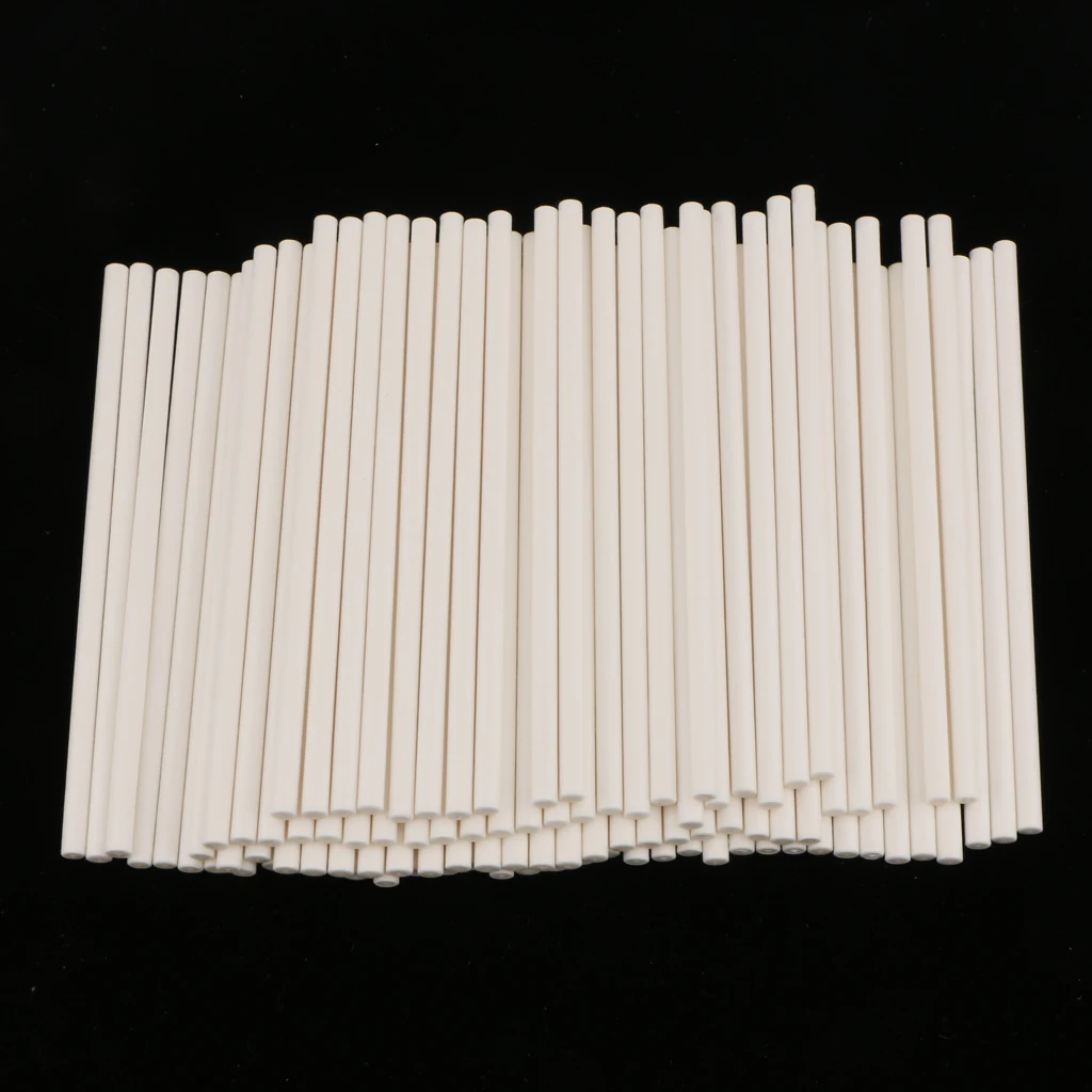 100 x Hard Paper Lollipop Sticks For Cake Top Lollipops Molds Crafts - 10cm