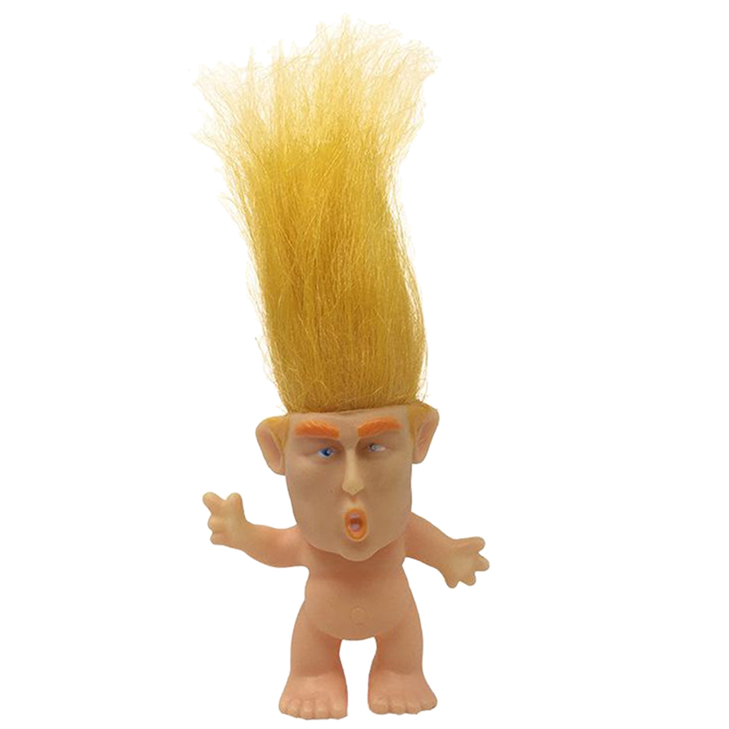 The President Trump Troll 6cm Doll with Hair Lucky Dolls Miniature Kids Toys
