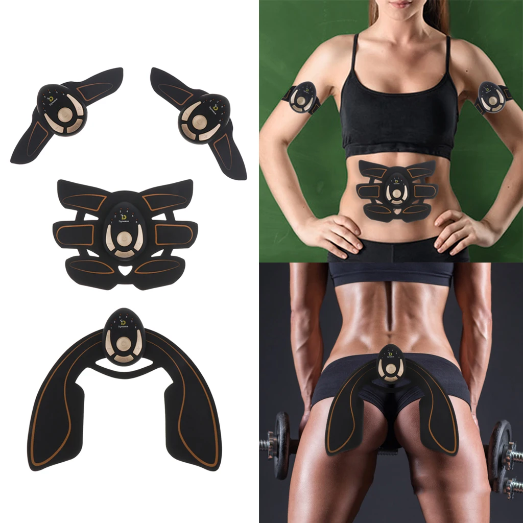 6 Pads Abdominal Muscle Stimulator Thigh Arm Sticker Arm Toning Belt Hip Trainer Buttocks Lifting Toner   Burner