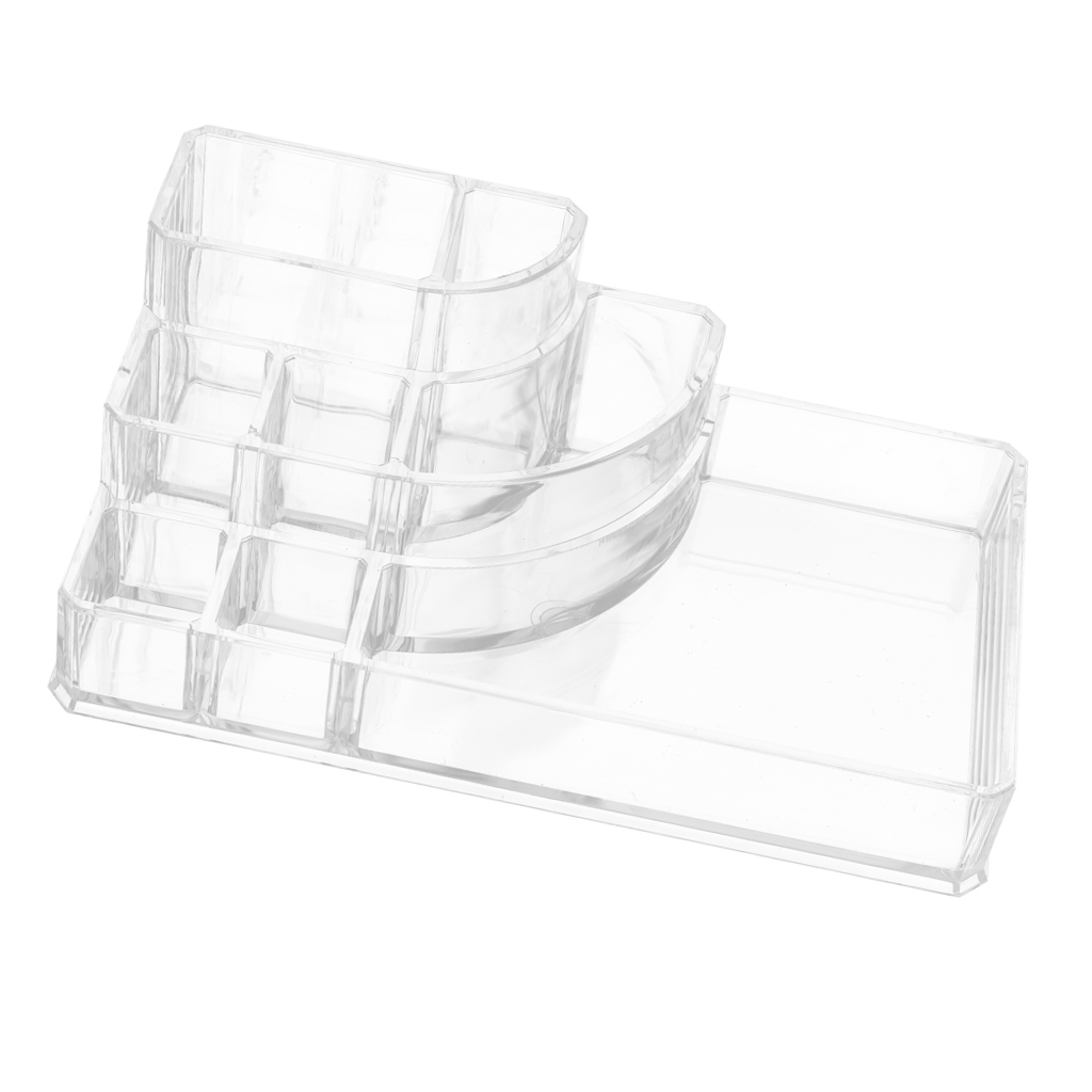 Clear Makeup Lipstick Brush Nail Pens Storage Display Stand Holder Organizer