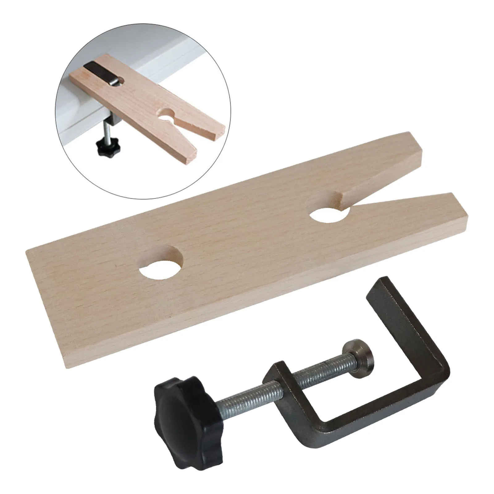 Bench Pin Clamp Hardwood Jewellers Watch Repair Jewelry Making V Slot Clip Tool Sawing Filing Finishing Holder