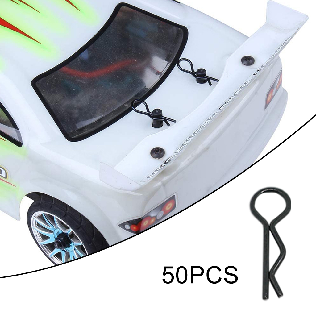 Set of 50 RC Body Shell Clips R Shape Universal for 1/10 1/12 1/16 Remote Control Truck Rcaing Model Car Spare Parts
