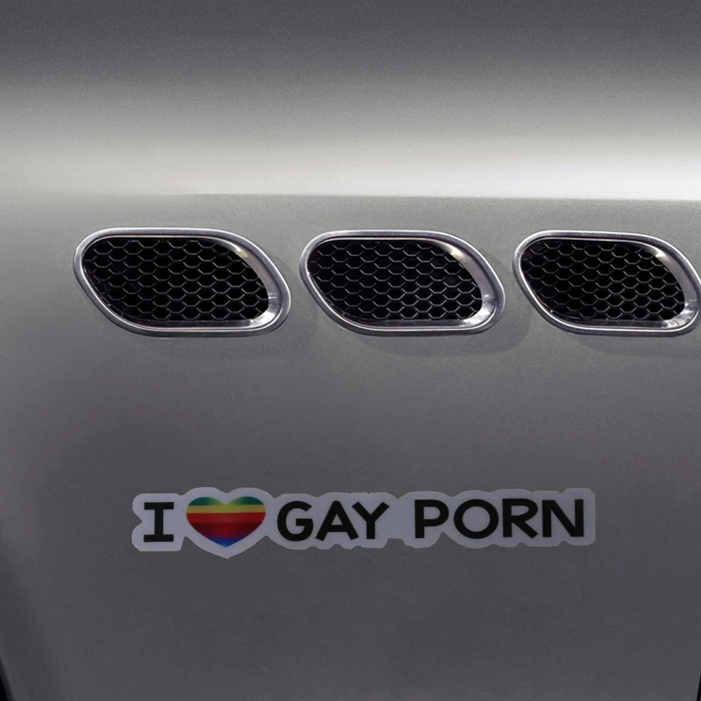 Декоративная наклейка на автомобиль «Я люблю геев, Порно», светоотражающие индивидуальные автомобильные наклейки, креативные забавные водонепроницаемые автомобильные аксессуары, оконные ПВХ наклейки | AliExpress
