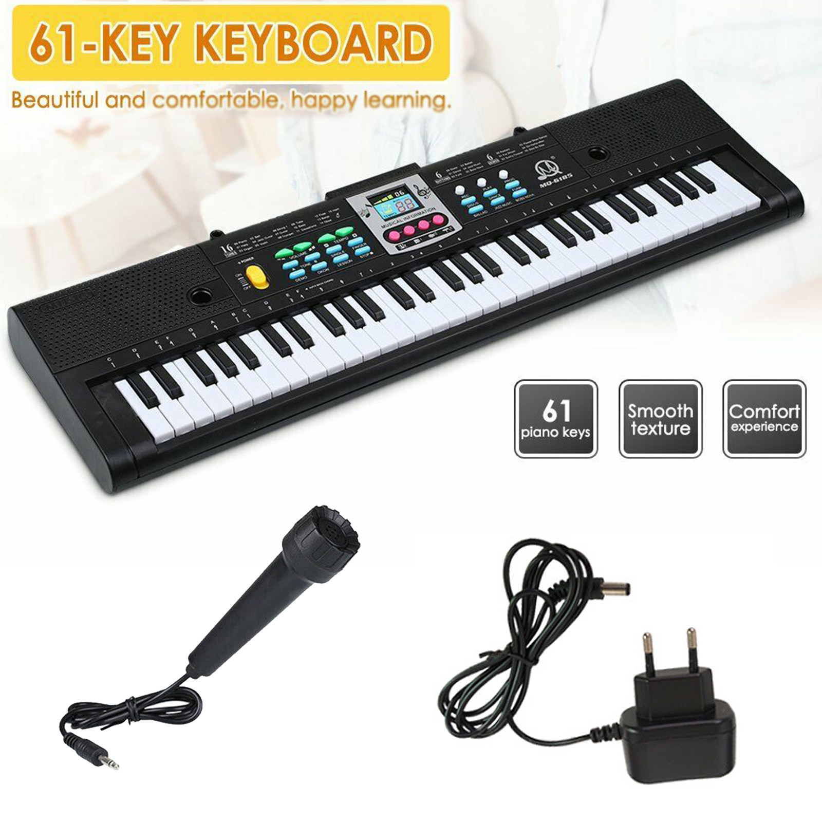 61 Key Digital Music Electronic Keyboard Key Board Electric Piano Gift EU