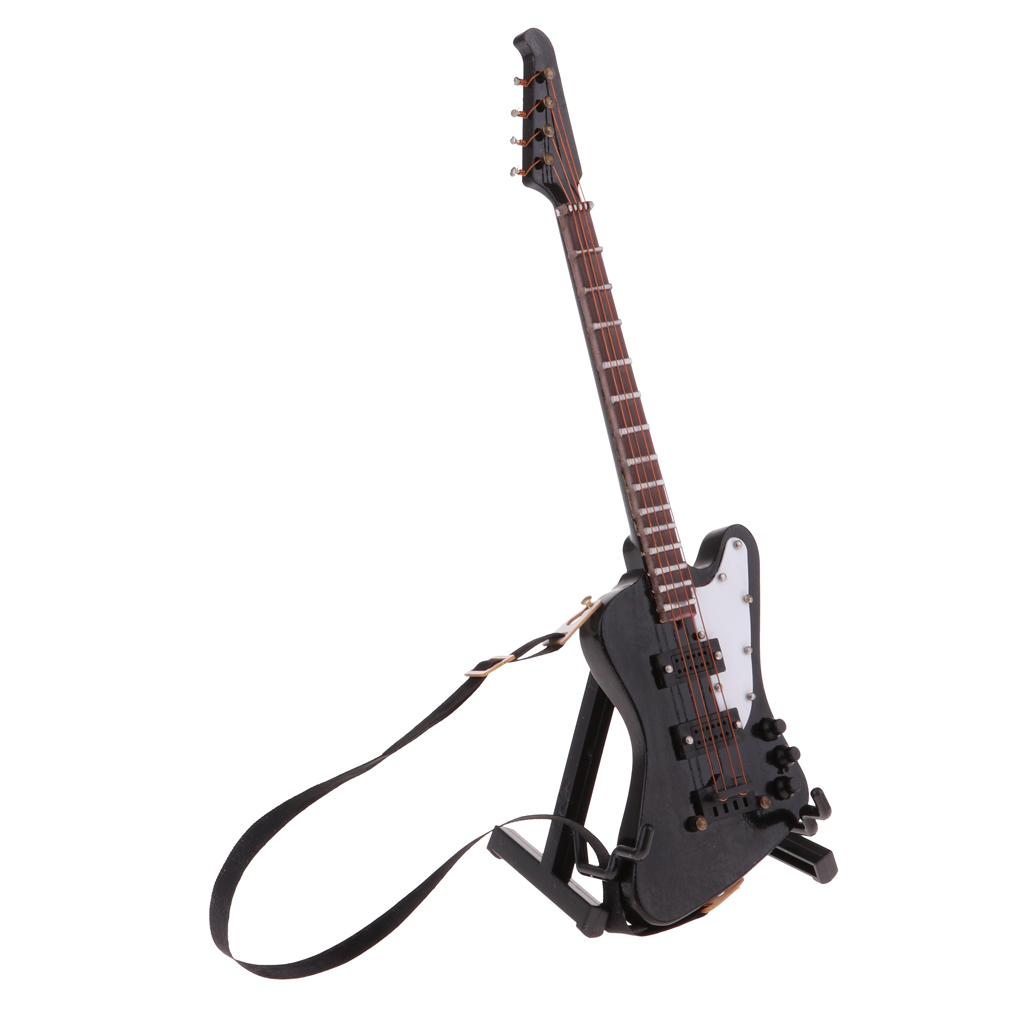 20 Cm Wood Miniature Electric Guitar Model for 20 Cm for Figurine