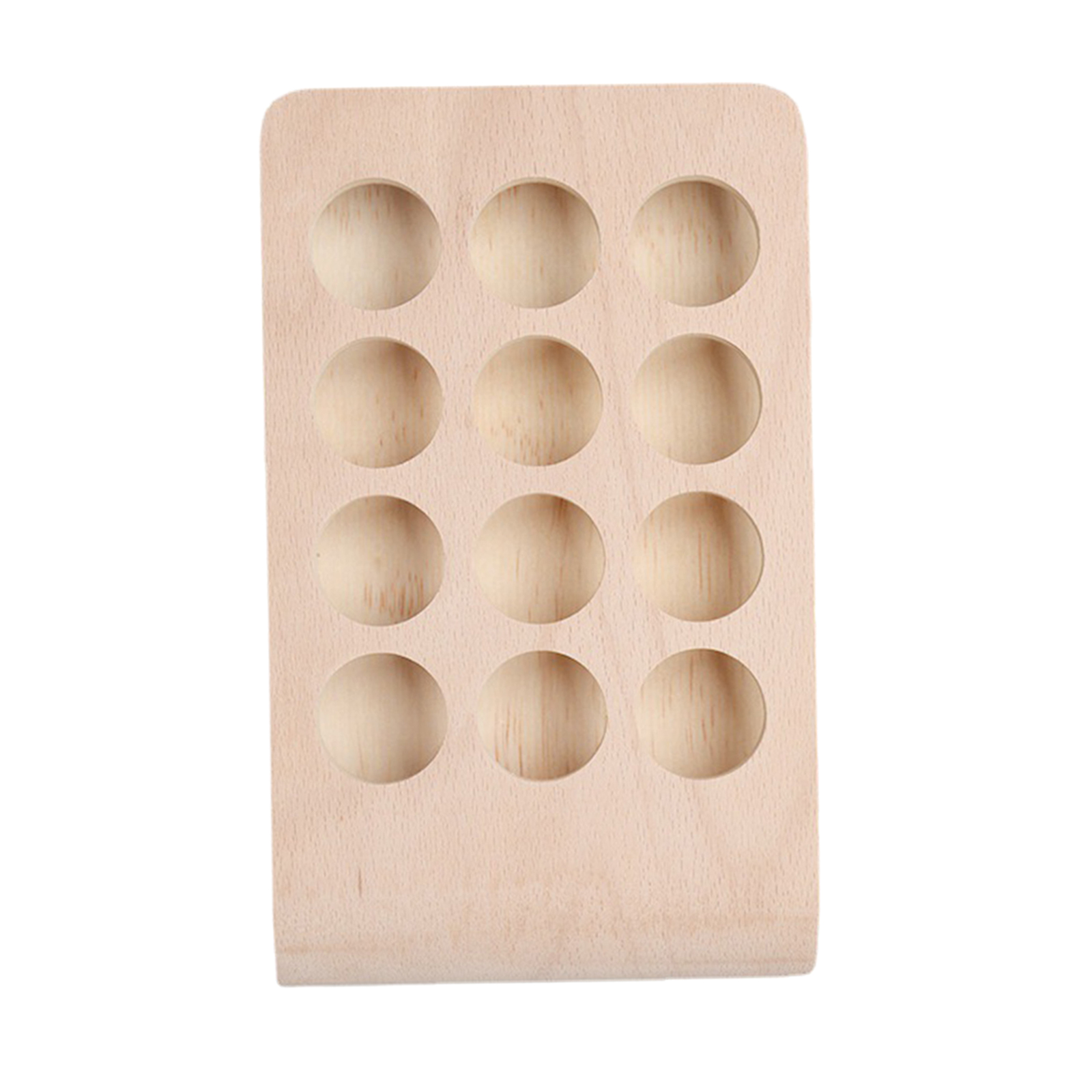 12 Slots 15ML Rectangle Shape Wooden Essential Oil Display Stand Holder Perfume Rack for Roller Bottles/Dropper Bottle