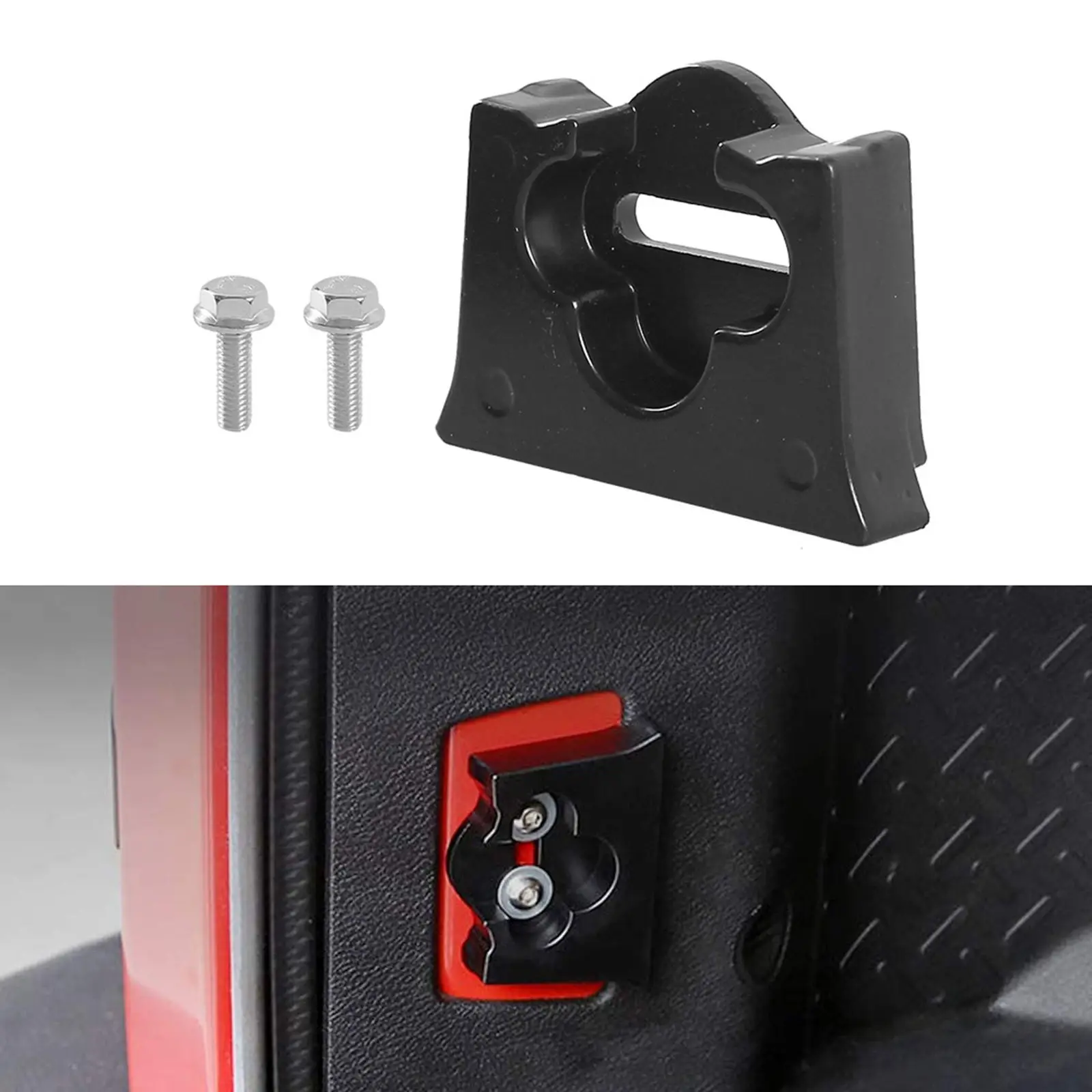 Tailgate Latch Bumper Stop Rear Limit Block Cover Fit for Wrangler JK JKU 07-17 Eliminate Excess Movement Tailgate Alignment
