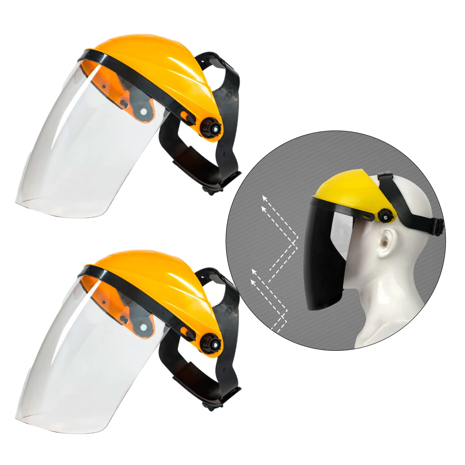 Full Face Shield Headgear Comfort Adjustable Head-mounted Wide Visor Welding Helmet Professional Face Guard for Men and Women