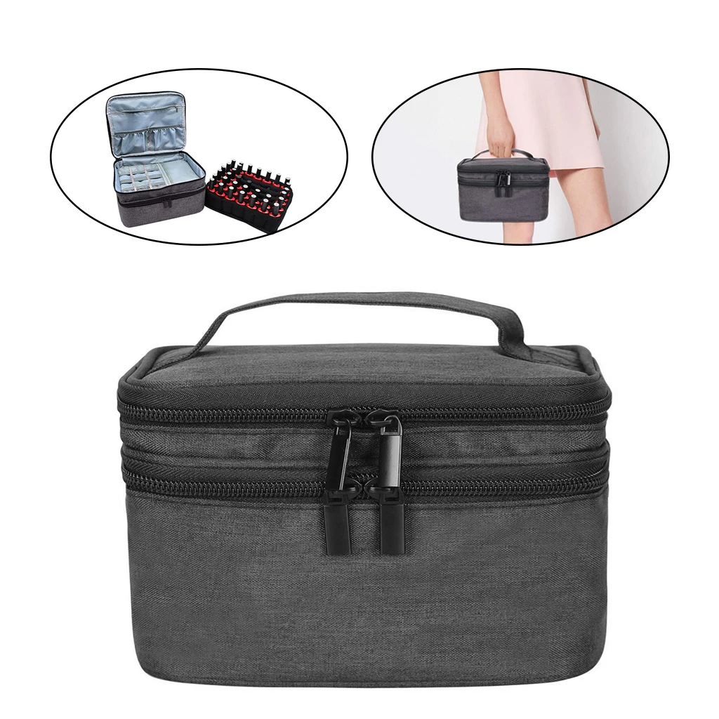Essential Oil Carrying Case, Holds 30 Bottles (5ml-15ml Bottles), Double-Layer Organizer for Essential Oil and Accessories