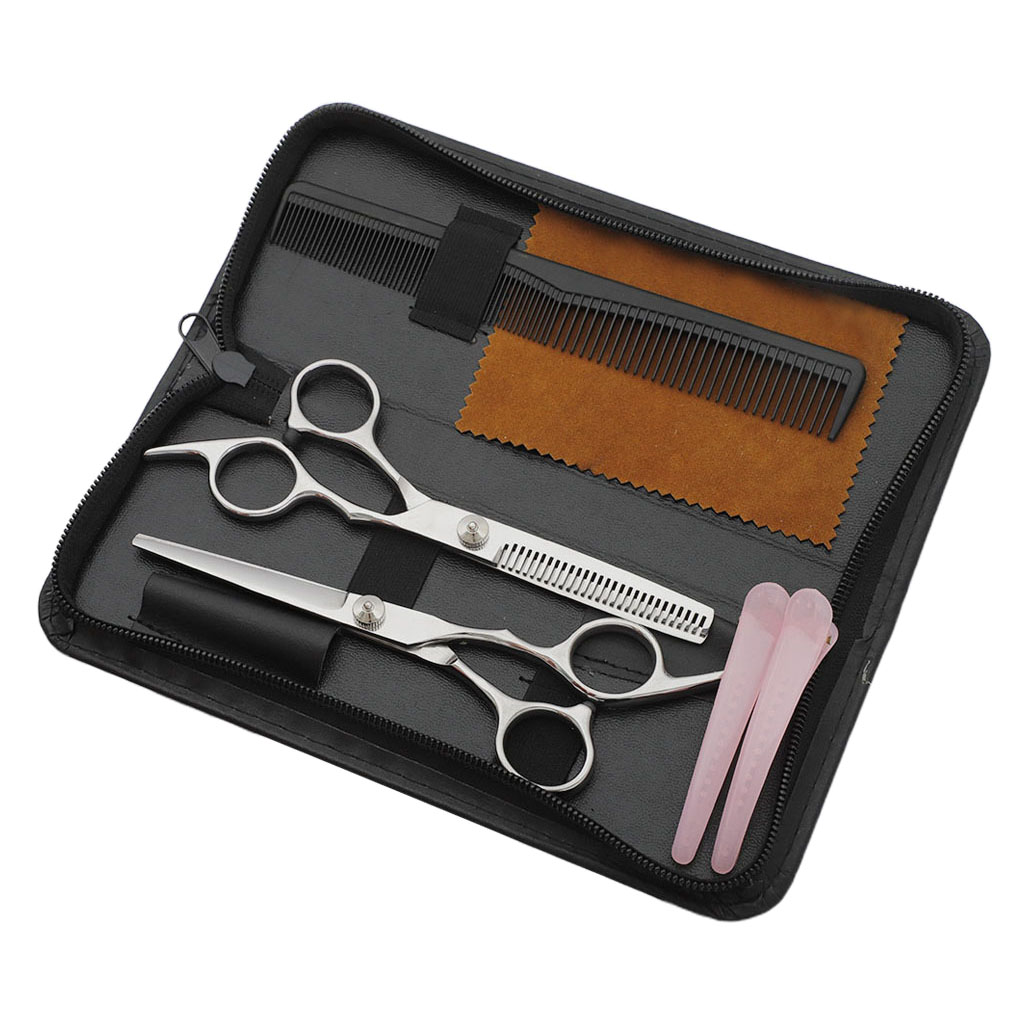 8Pc Professional Salon Hair Cutting Scissors Thinner Barber Shears  Kit