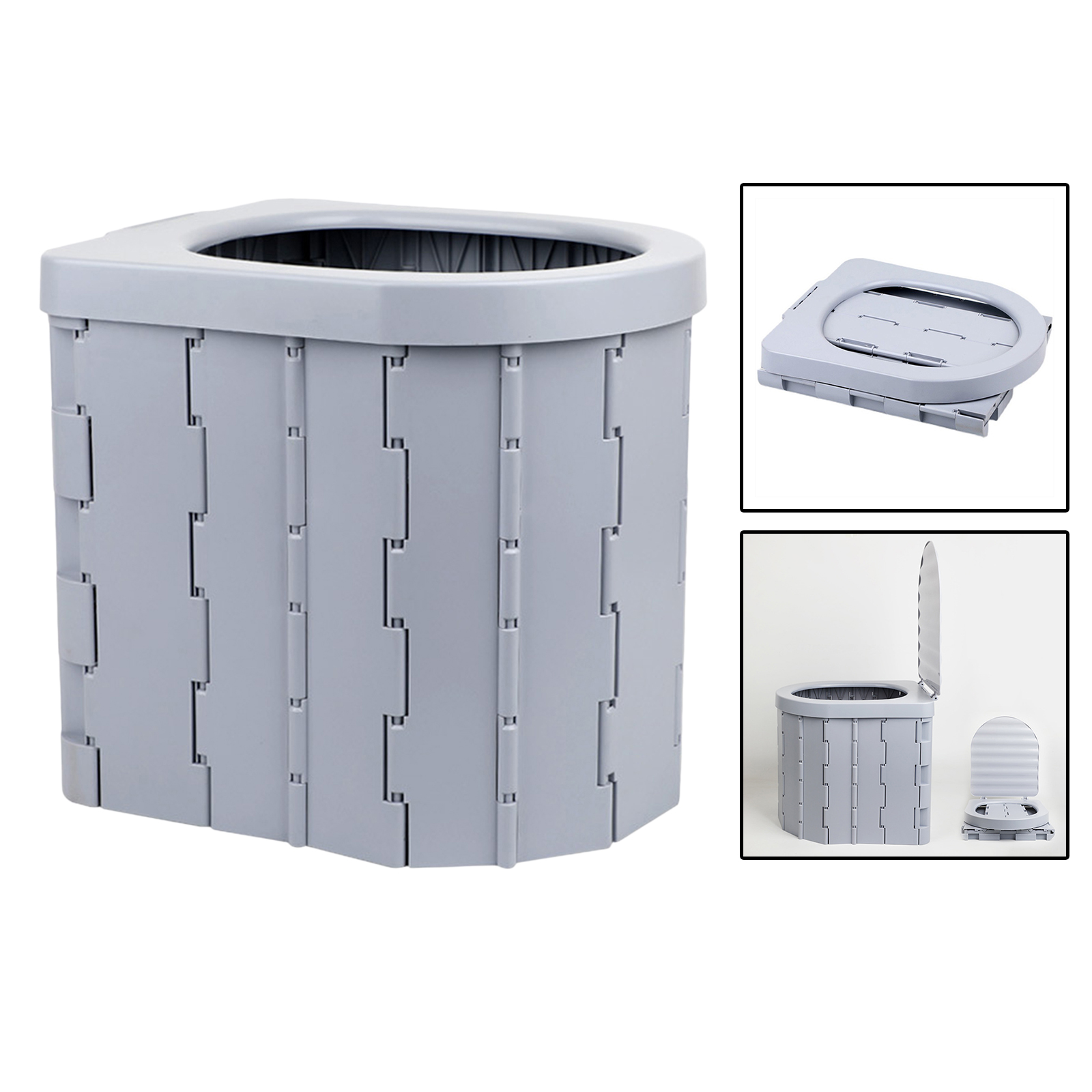 Outdoor Portable Toilet Folding Travel Commode Toilet Seat ABS Plastic Car Multiple Function Toilet Home Storage Stool