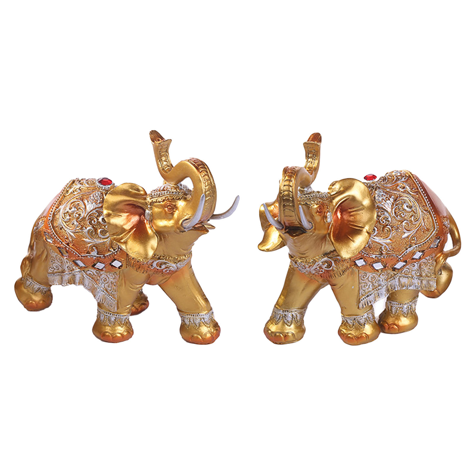 Elegant Elephant Statue Collection Home Decor Feng Shui Crafts for Business Home Office