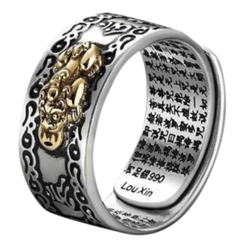 feng shui pixiu charms ring amulet wealth lucky