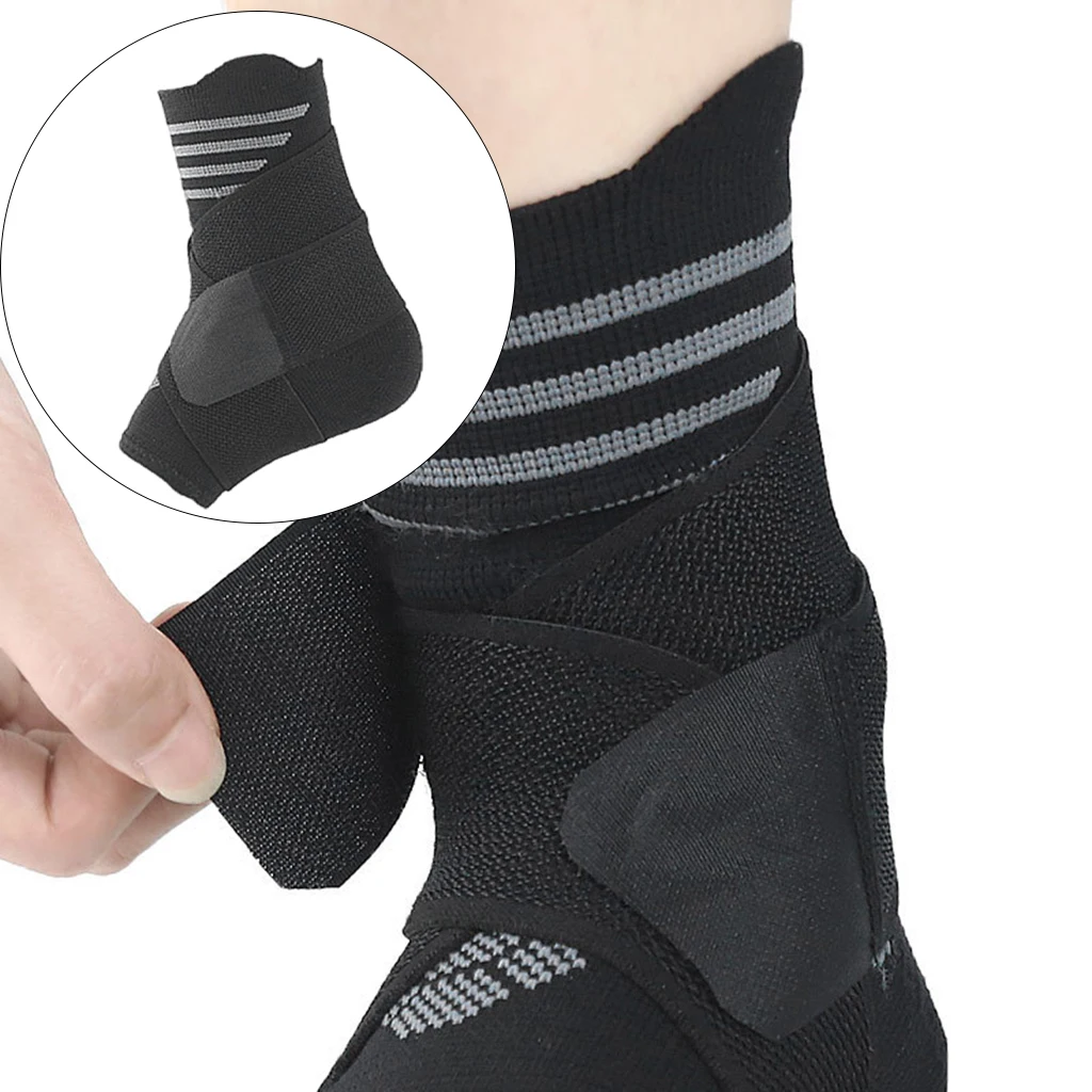 Ankle Support Brace Comfortable Breathable Elastic Adjustable Bandage Foot Wrap for Fitness Foot Protective Sports Gym