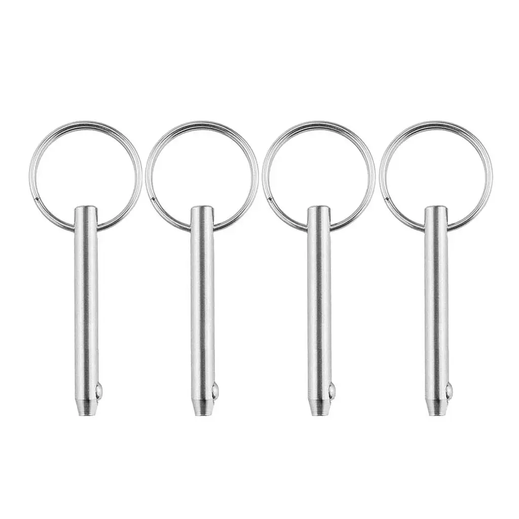 4pieces 5x51mm Stainless Steel Quick Release Pin Fit For Boat Top Deck Hinge -Boats Hinge Pins, Marine Hardwre Heavy Duty