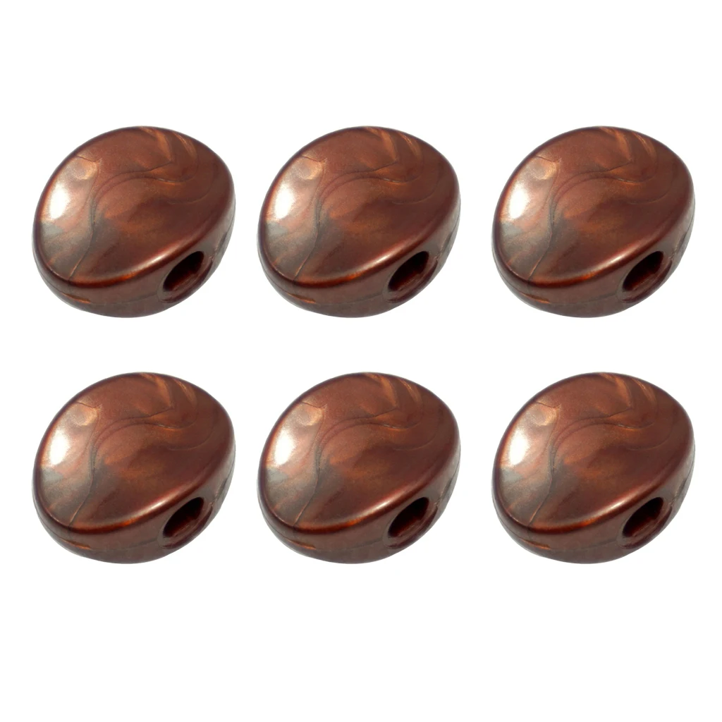 6 Pcs Electric Guitar Tuning Pegs Cap Tuners Machine Head Replacement Buttons Knobs, Coffee