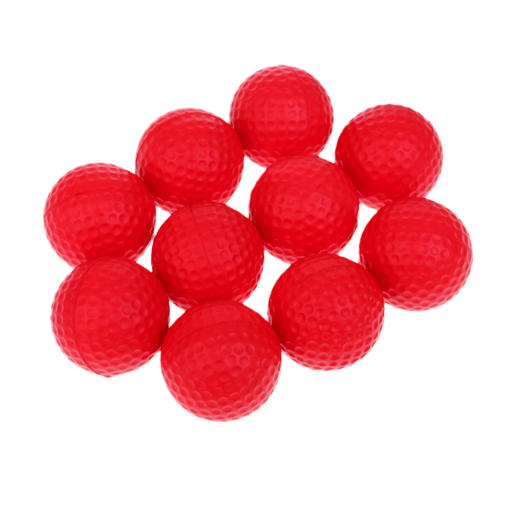 10 Pieces PU Foam Sponge Golf Training Soft Balls Golf Practice Balls Indoor Outdoor Golfer Training