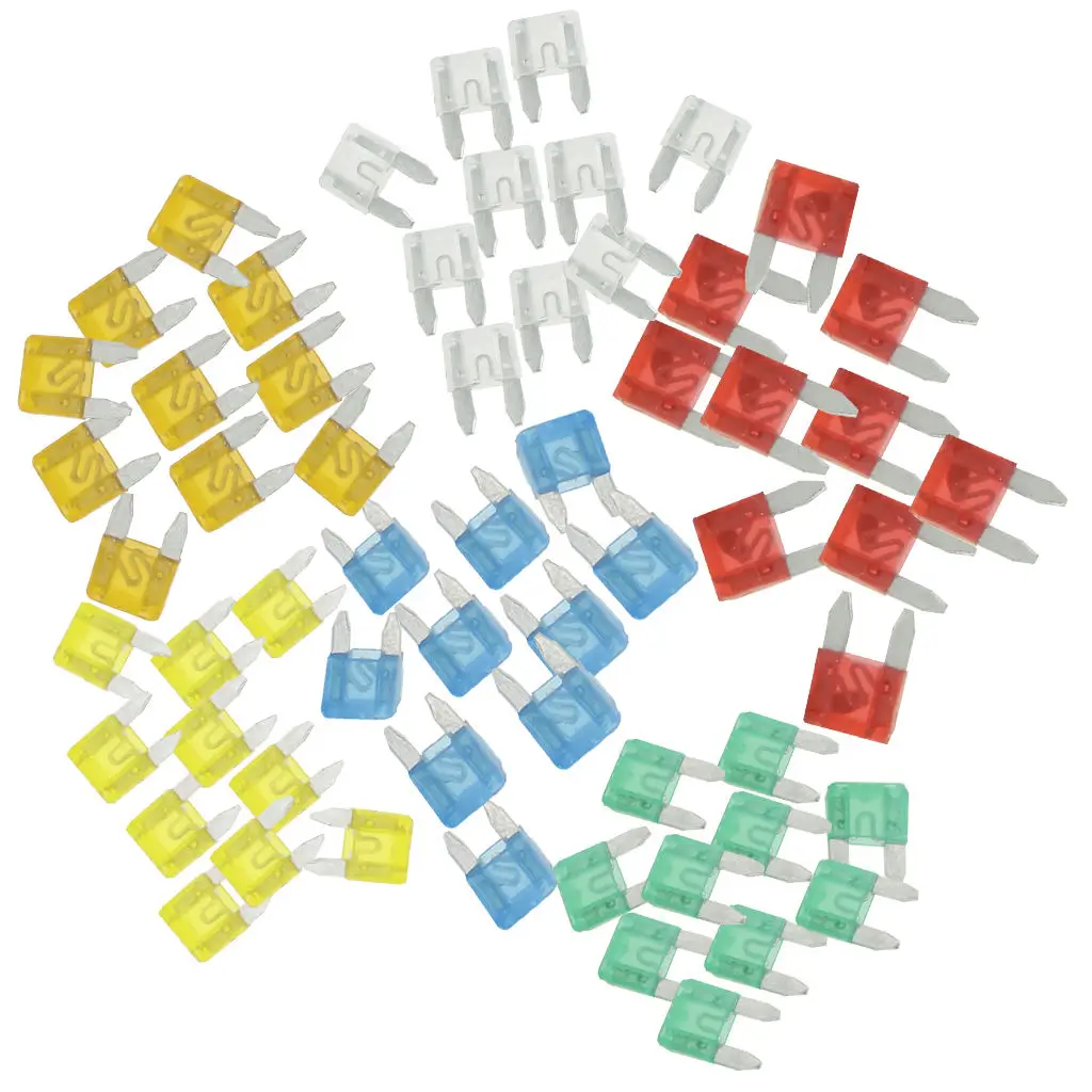 60pcs Assorted Standard Auto Car Truck Blade Fuse Set - 5, 10, 15, 20, 25, 30AMP, Car Replacement Fuse