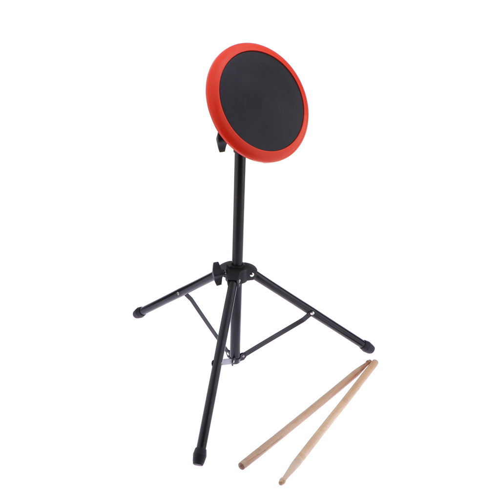 Drummer Practice Pad 6inch with Portable Tripod Stand Drumsticks and Bag