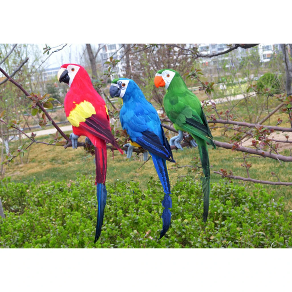 Foam Feather Artificial Parrots Imitation Bird Model Home Outdoors Indoor Garden Wedding Decoration Ornament DIY Party Decor