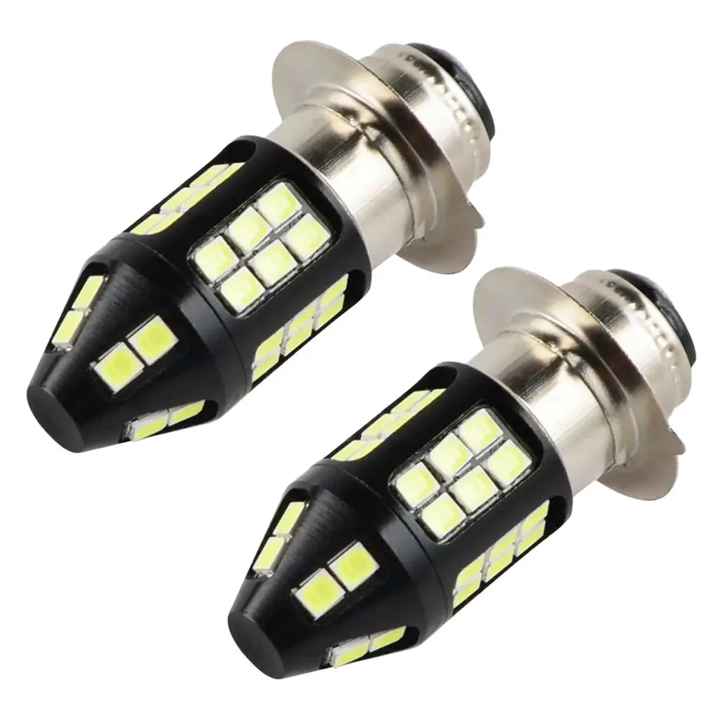 2x H6M LED Car Bulb, 6500K Headlights Car Bulbs Light Replacement,  White