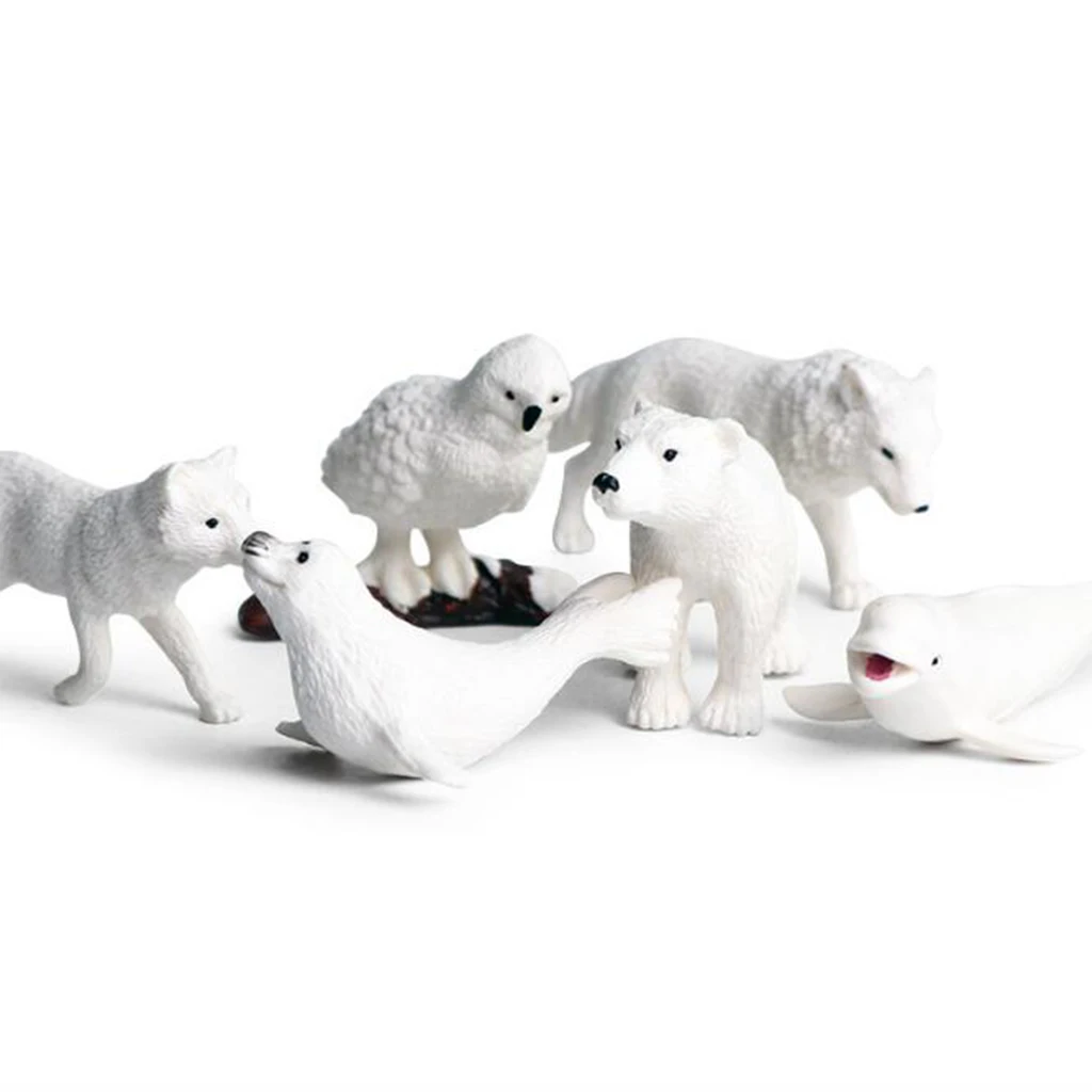 Miniatures Polar Animal Snowy Owl/ Lagopus/Polar Bear/Sea Dog/Arctic