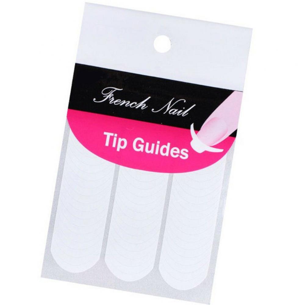 Sheets Pcs White French Manicure Strip Nail Art Form Fringe Tip Guides Sticker Diy Line