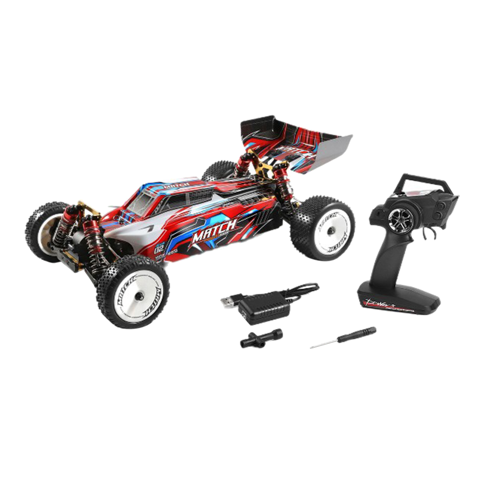 Wltoys 104001 RTR 1/10 Racing RC Car Metal Chassis Vehicles Model 4WD 45km/h 7.4V 2200mAh Electric Toy