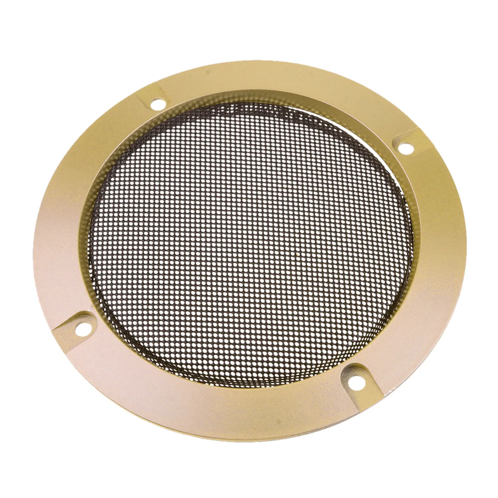 4 Inch Speaker Grills Cover Case with 4 pcs Screws for Speaker Mounting Home Audio DIY -124mm Outer Diameter Gold