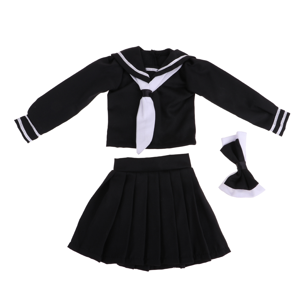Adorable College Style Uniform Set For 1/3 BJD Girl Dolls Accessories Black