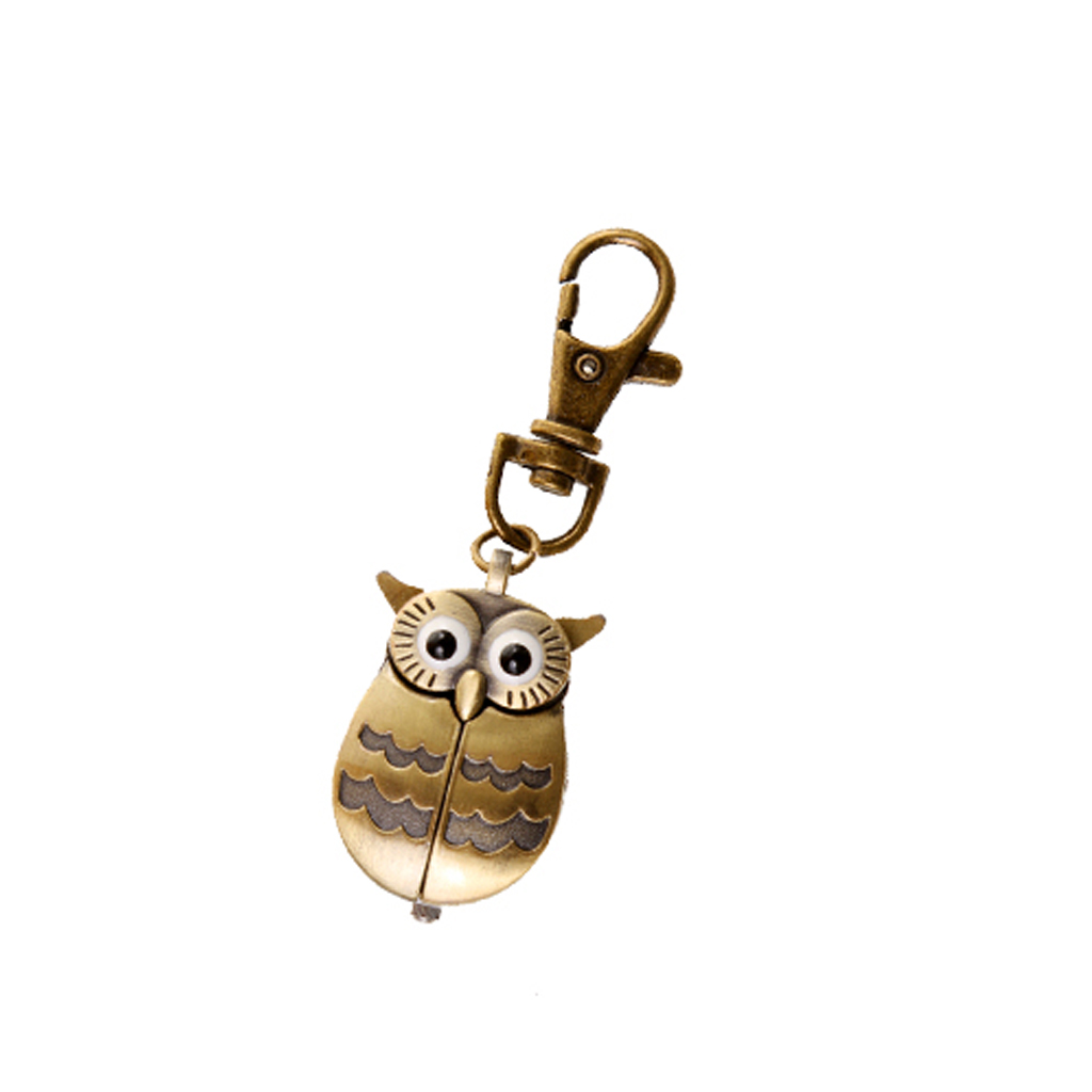 Cute Bird Owl  Watch Necklace Keychain Watch Vintage Accessories Gifts