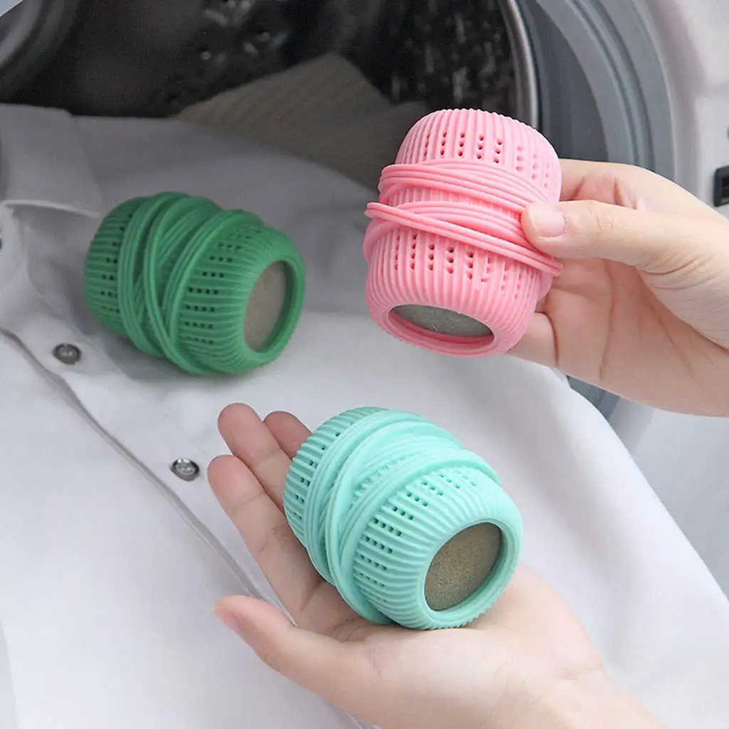 Laundry Ball Reusable Anti Knotting Built-in Sponge Odorless Anti Winding convenient for Household Washing Machine Clothes