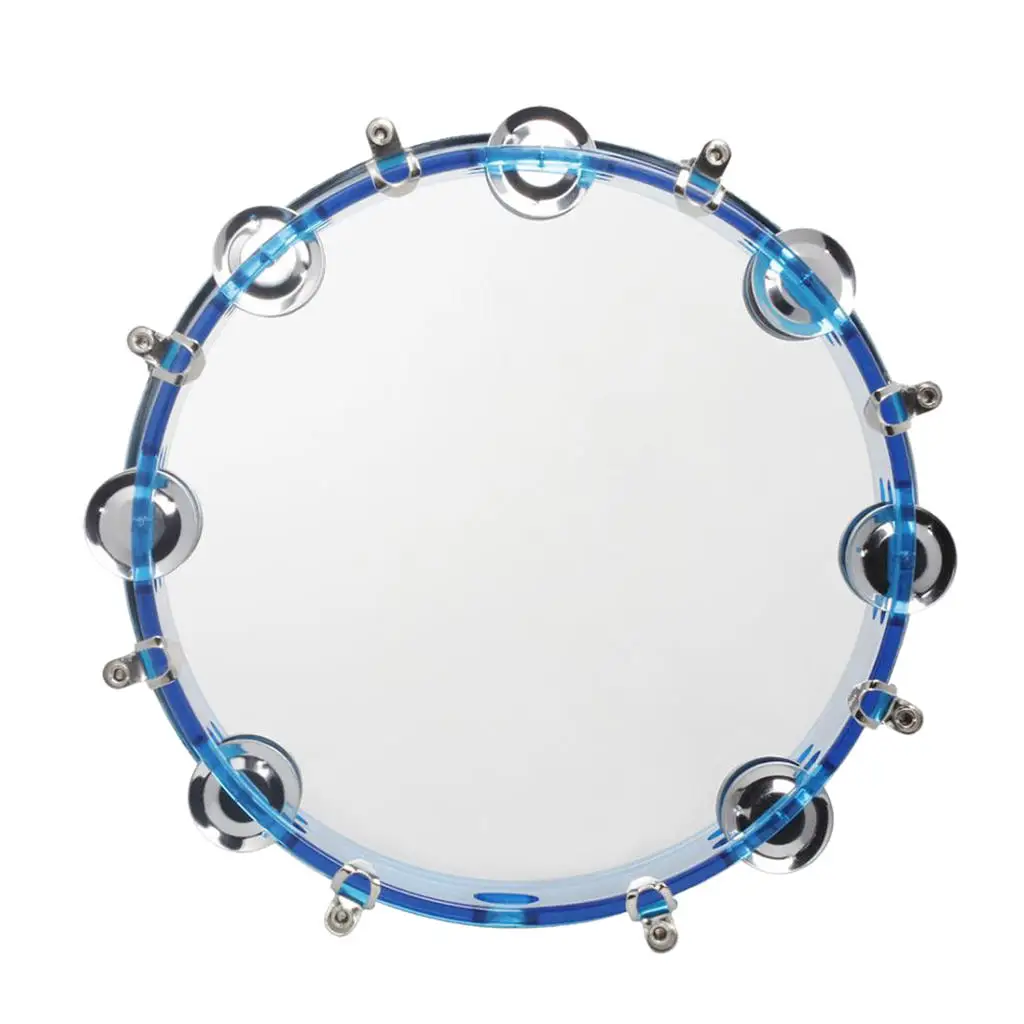 Tambourines Drum Hand Percussion Educational Musical Instrument Toy Blue10``