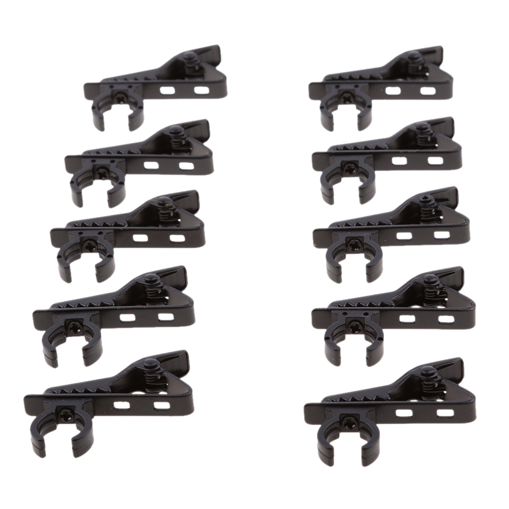 10Pcs Black Metal Mini 12mm Dia Lavalier Lapel Collar Clip Mic Microphone Holder Grip for Samson   Headset