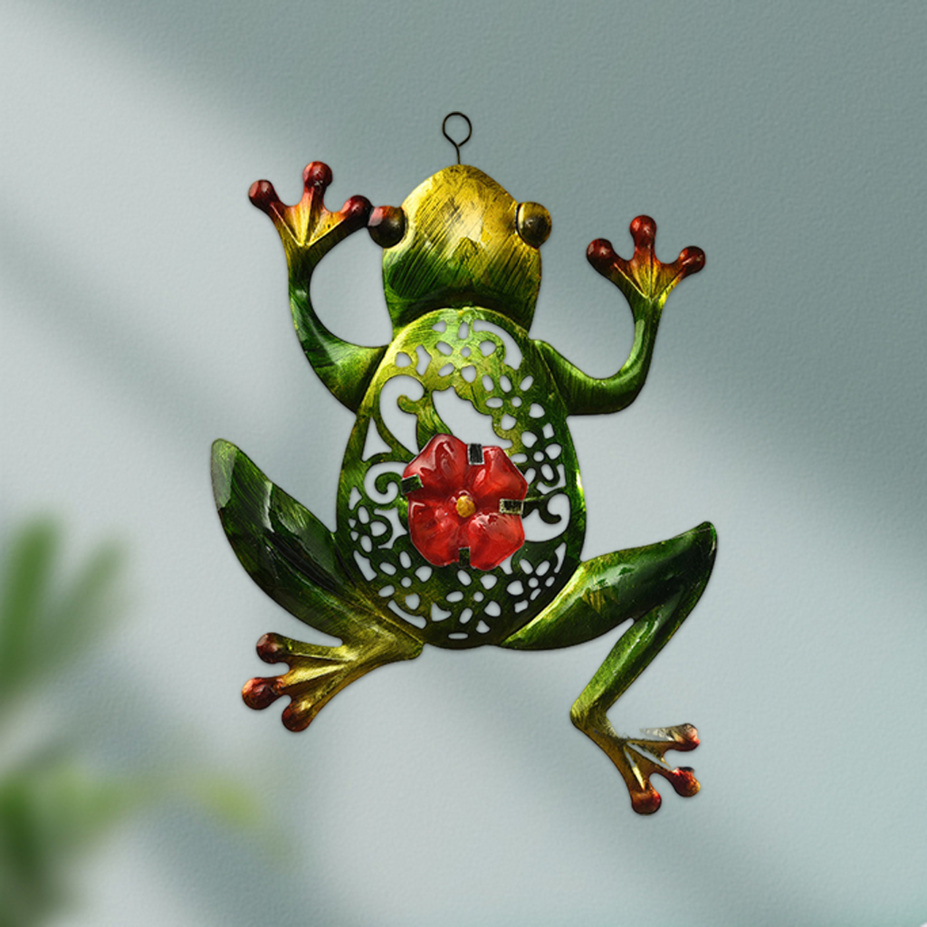 Frog Wall Hanging 3D Tree Sculpture Yard Indoor Home Bedroom Decoration Wall Sculpture Fence Frogs