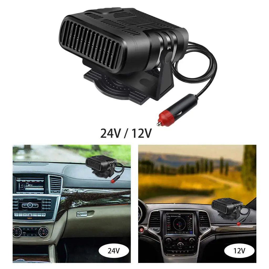 360 Degree Adjustment Car Heater Vehicle-Mounted Fast Heating Heat Cooling Fan Electric Heater Auto Heater Defogging